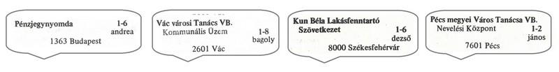 Közületek IV.