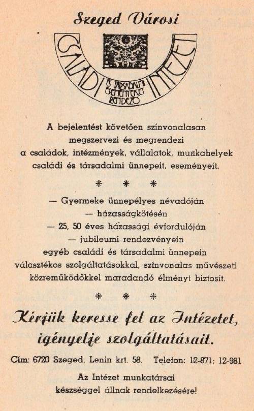 Családi és Társadalmi Eseményeket Rendező Intézet
