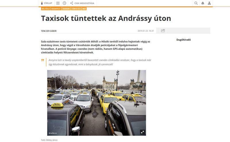 Index.hu cikk a tüntetésről