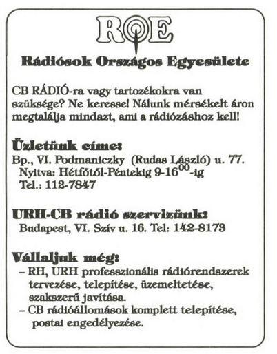 CB Rádiósok Országos Egyesületének Boltja