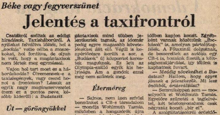 Taxisok kontra CB-sek