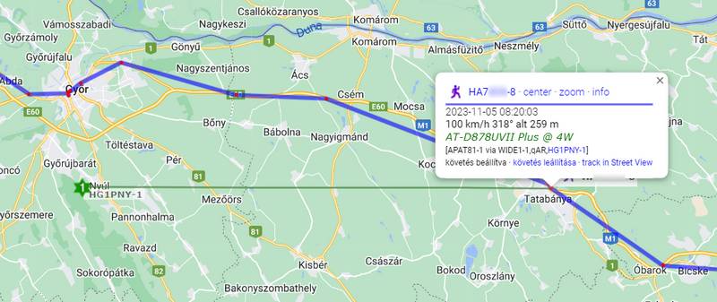 Feljutás a nyúli APRS kapura.