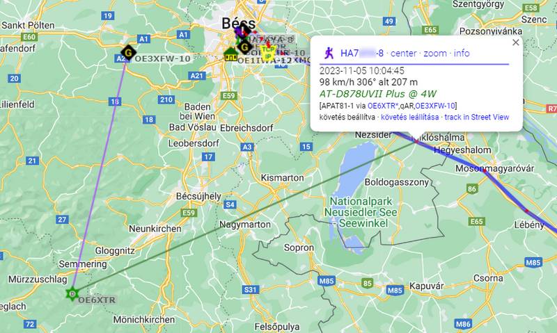 APRS Nickelsdorfnál