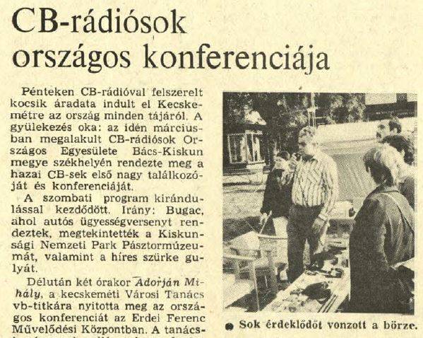 CB rádiósok első országos találkozója Kecskeméten
