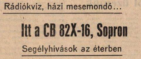Soproni CB-s QTC
