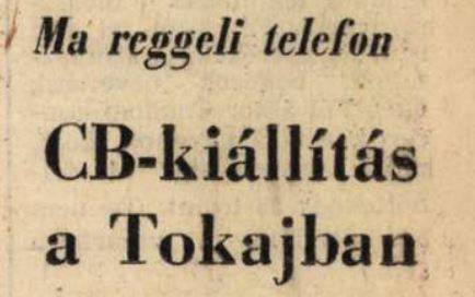 A CB kiállítás beharangozója