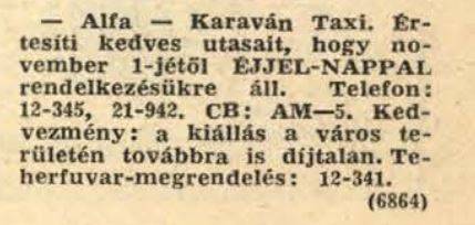 Alfa-Karaván Taxi