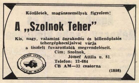 Szolnok Teher fuvarozó vállalkozás